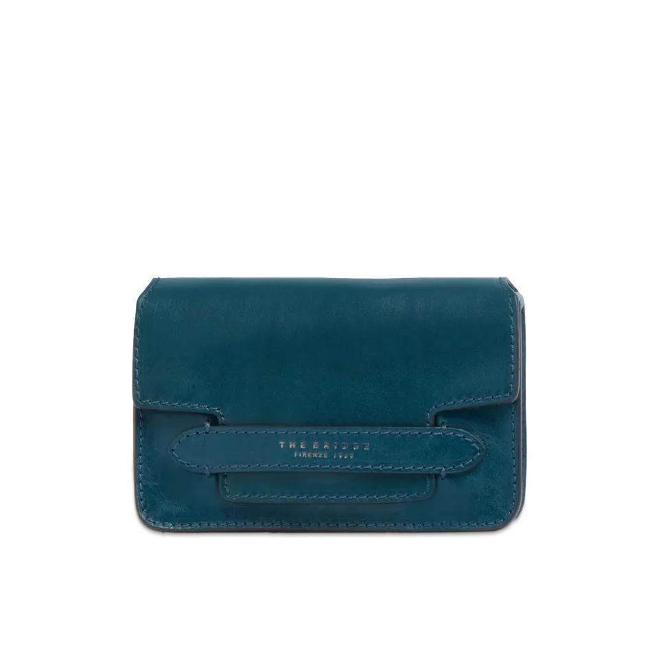 the-bridge-lucrezia-borsa-tracolla-pelle-con-catena-pavone image 1