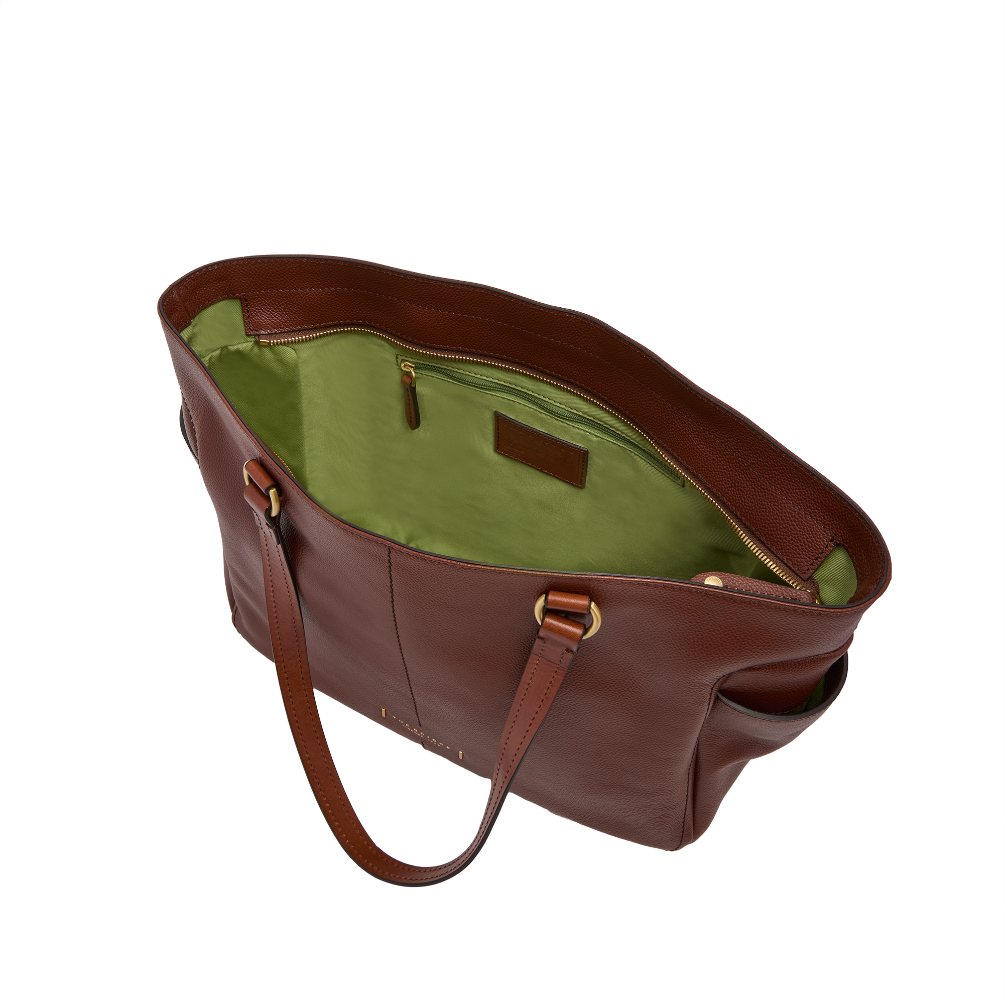 the-bridge-letizia-shopper-in-pelle-marrone-con-tasche-laterali image 4