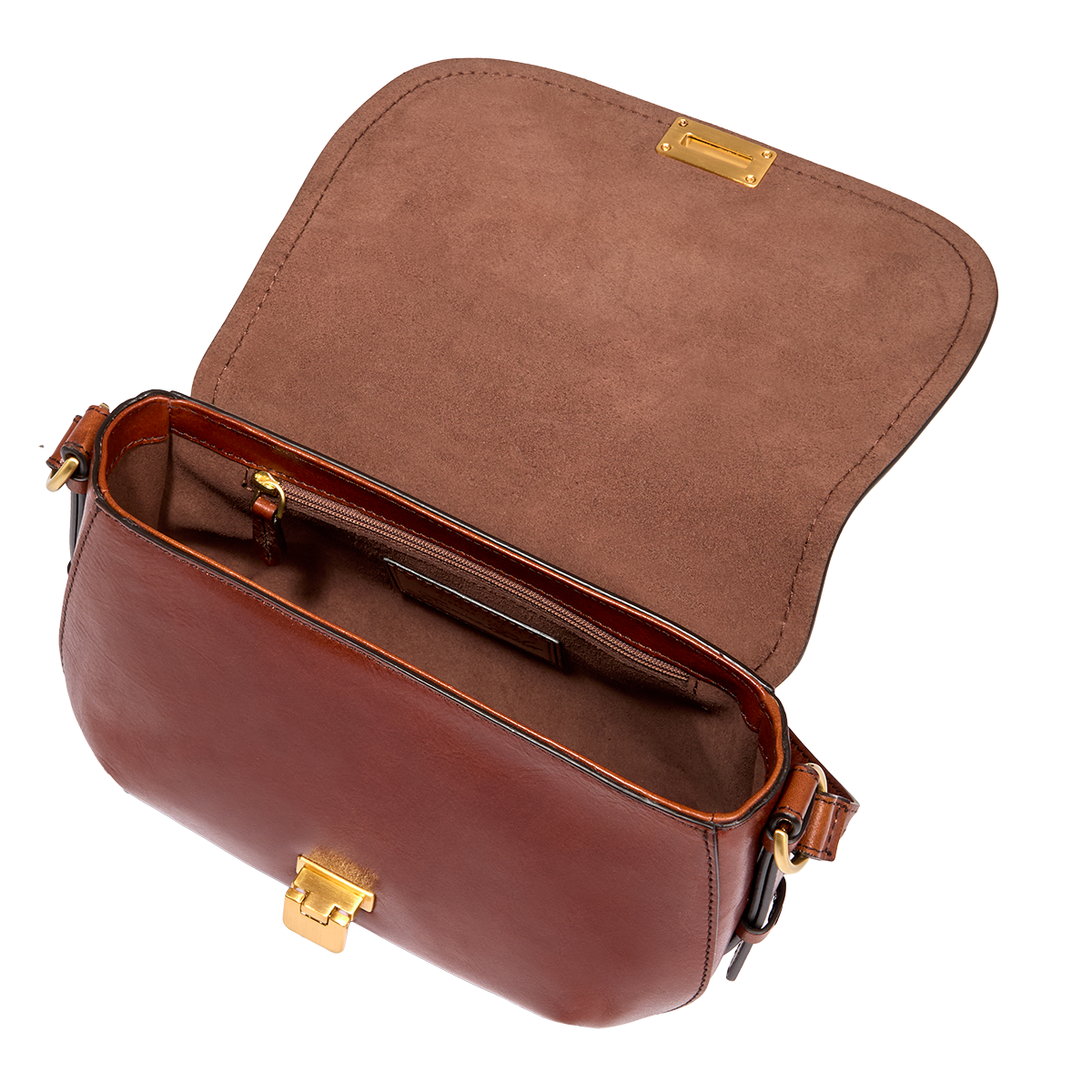 the-bridge-federica-borsa-tracolla-in-pelle-marrone-oro image 4