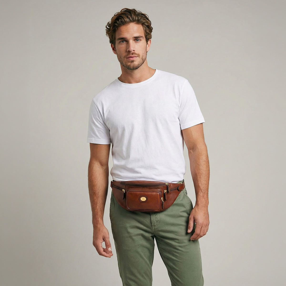 the-bridge-marsupio-uomo-in-pelle-marrone-oro image 4
