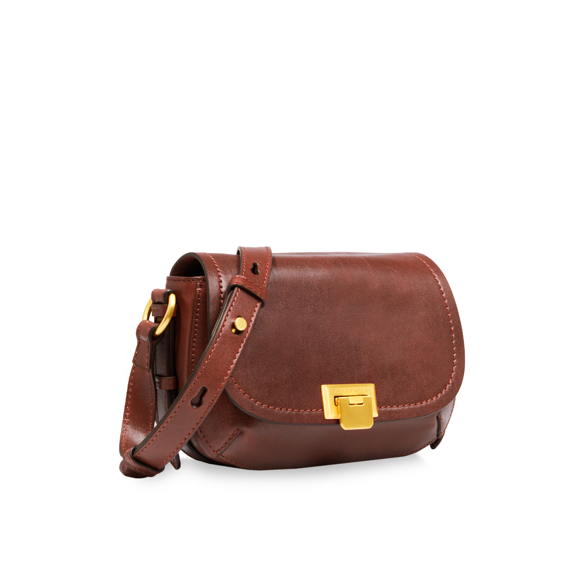 the-bridge-federica-borsa-a-tracolla-in-pelle-marrone-oro image 2