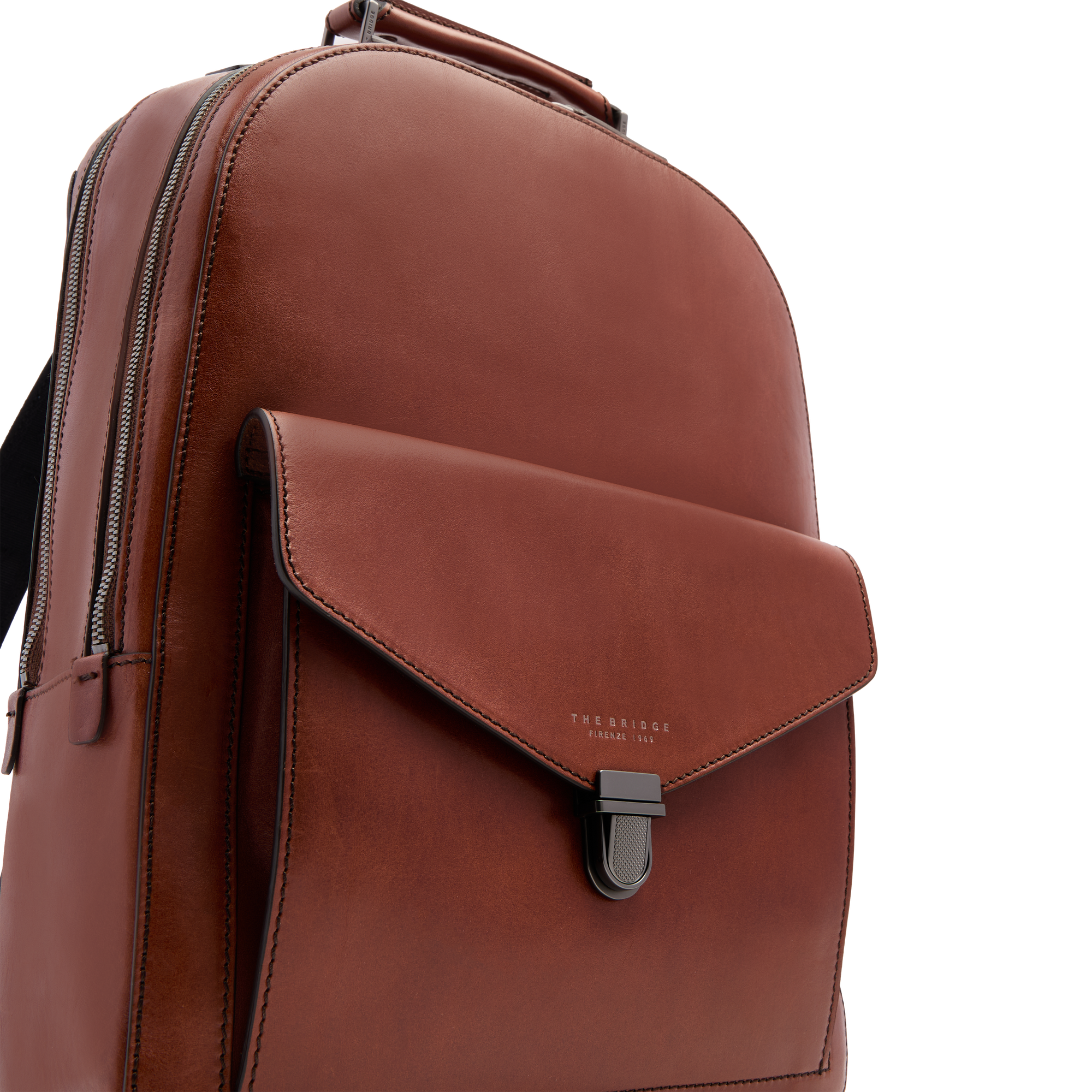 the-bridge-zaino-in-pelle-uomo-porta-pc-due-zip-marrone-rutenio-scuro image 5