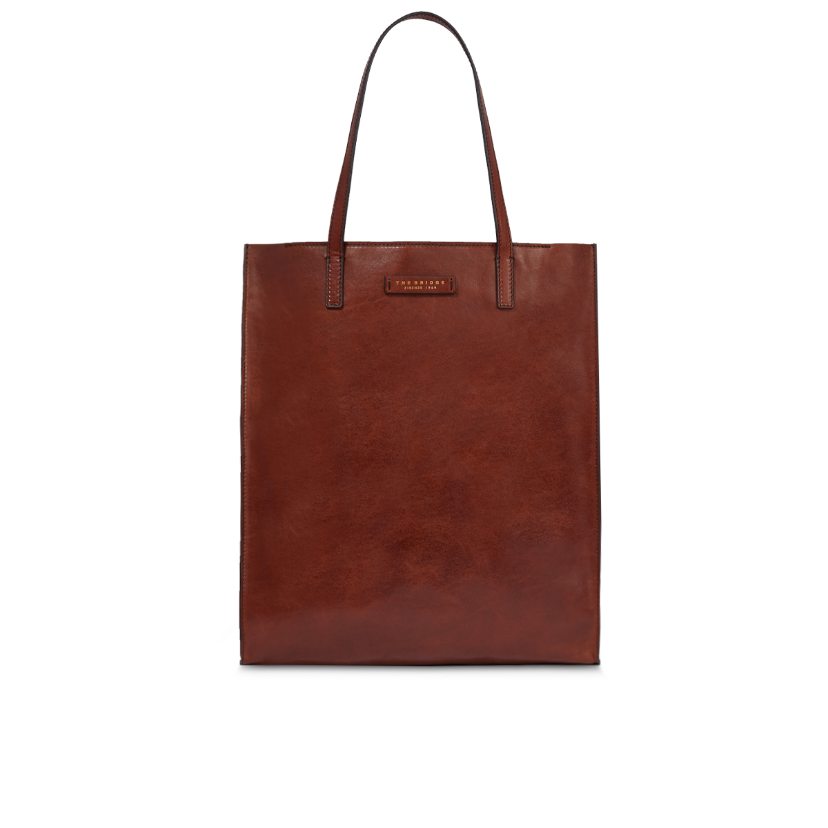 the-bridge-mirra-borsa-shopper-in-pelle-marrone-oro-2 image 1