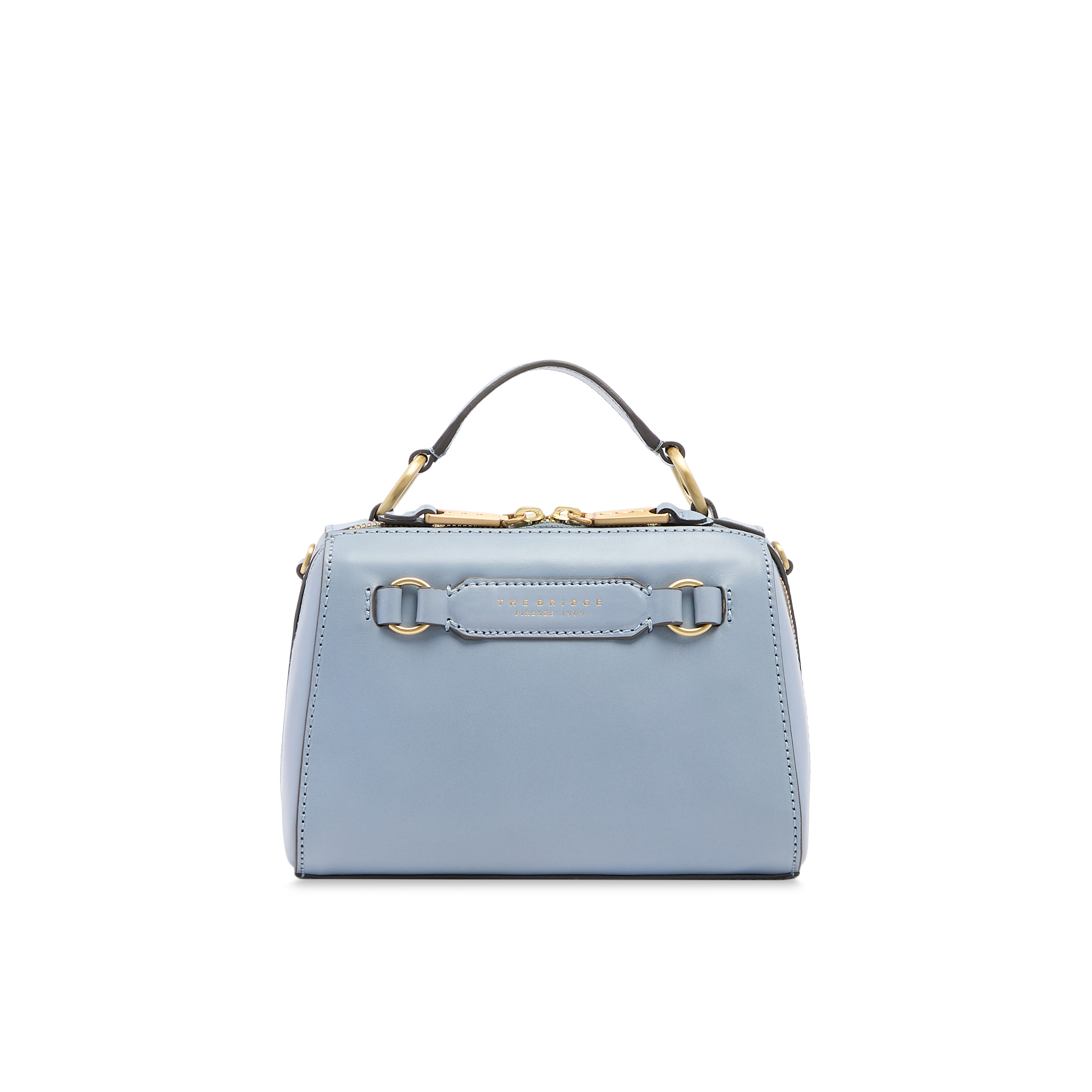the-bridge-laura-borsa-a-mano-in-pelle-con-tracolla-removibile-azzurro image 1
