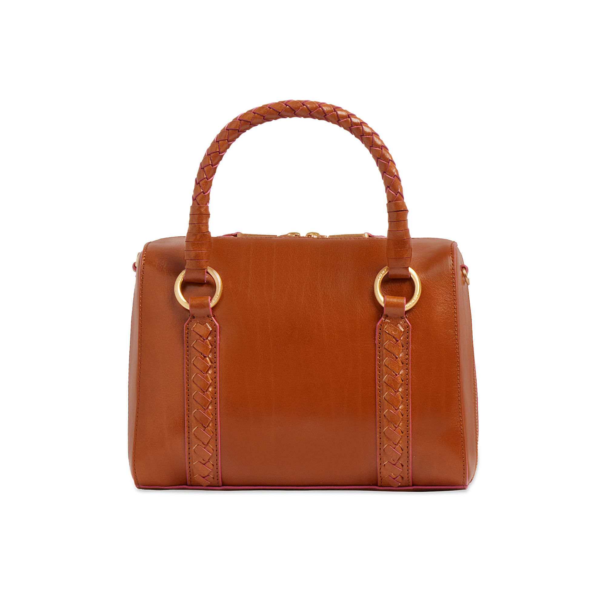 the-bridge-laura-wow-borsa-a-mano-in-pelle-con-tracolla-removibile-cognac-oro-do image 3