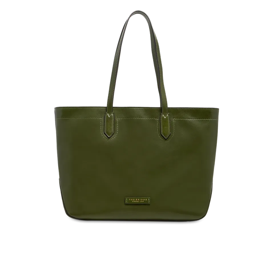 the-bridge-larissa-borsa-shopper-in-pelle-maggiorana-con-oro-donna image 1