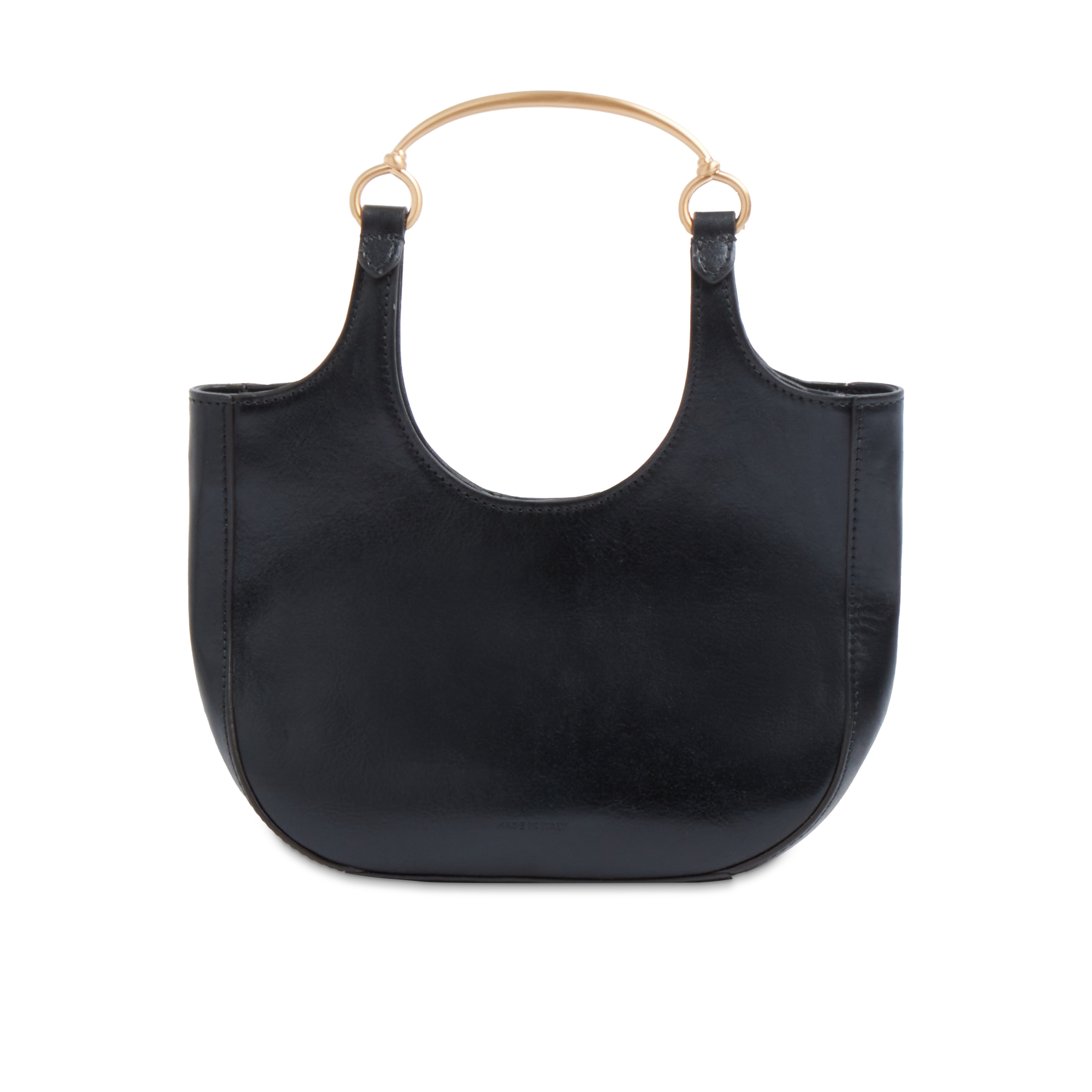 the-bridge-luce-borsa-hobo-mini-in-pelle-nera-oro-con-manico-gioiello image 3