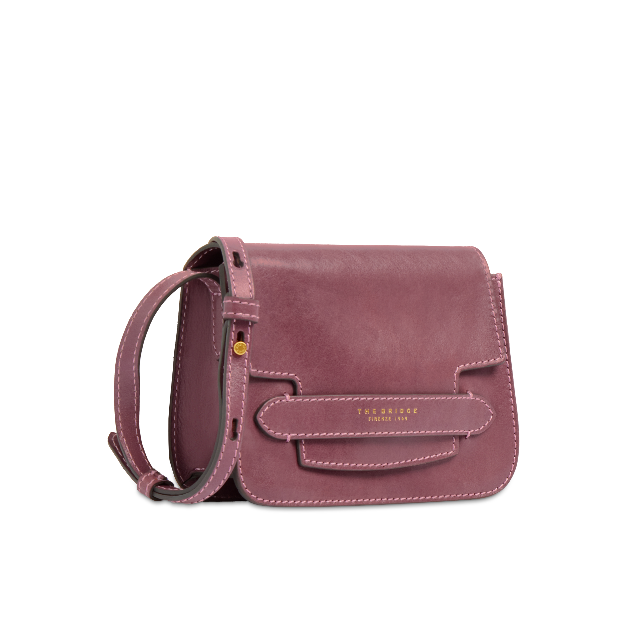 the-bridge-lucrezia-borsa-tracolla-donna-in-pelle-orchidea-con-oro image 2