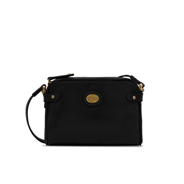 the-bridge-mini-borsa-tracolla-in-pelle-nero-oro image 1