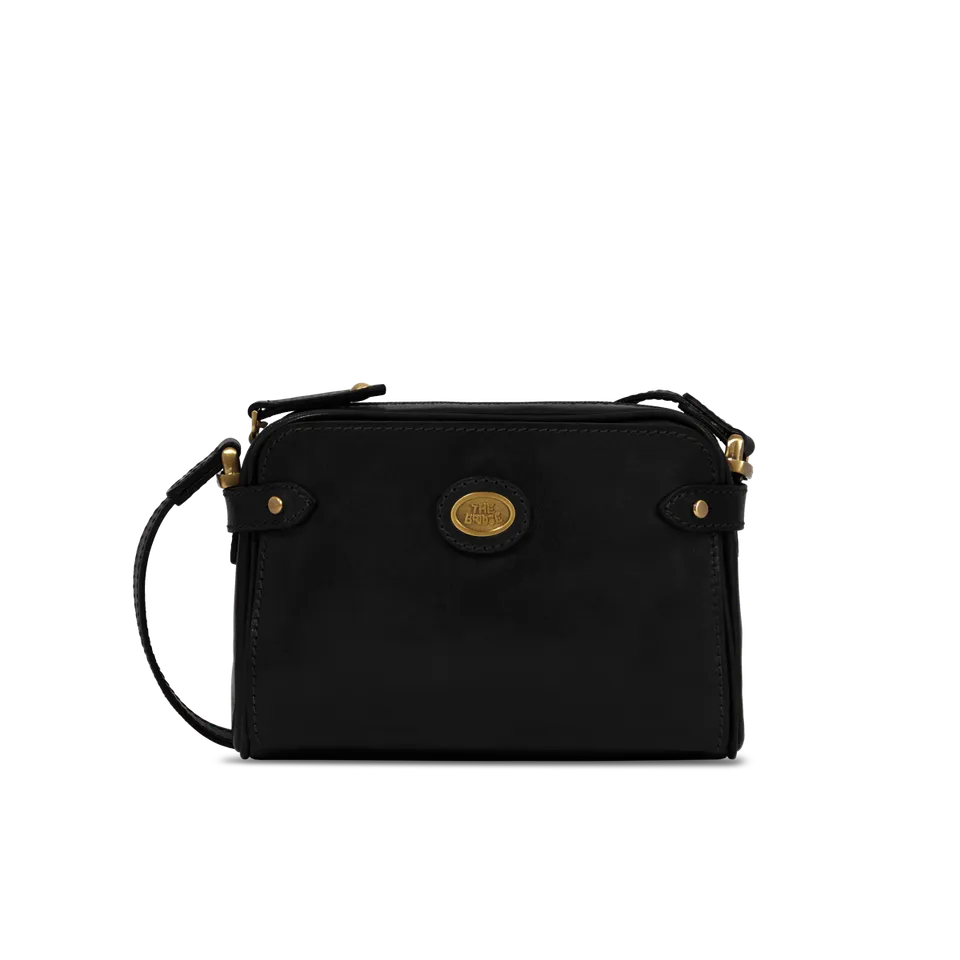 the-bridge-mini-borsa-tracolla-in-pelle-nero-oro image 1