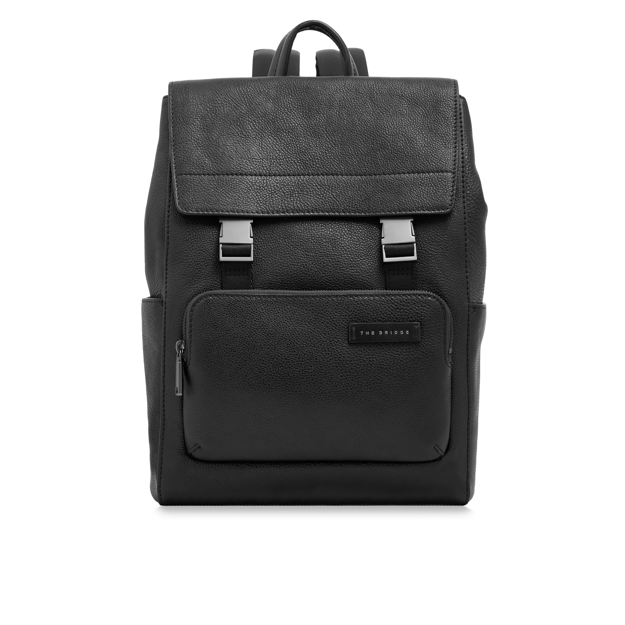 the-bridge-ludovico-ss26-zaino-in-pelle-uomo-con-patta-frontale-nero-rutenio image 1