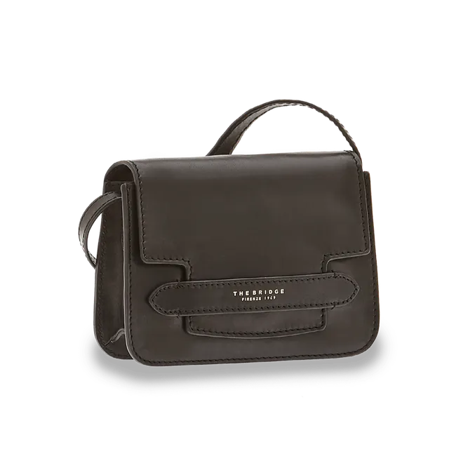 the-bridge-borsa-tracolla-donna-in-pelle-nera-strutturata-capiente image 1