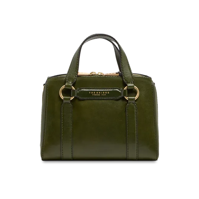 the-bridge-laura-borsa-a-mano-in-pelle-con-tracolla-removibile-maggiorana-oro image 1