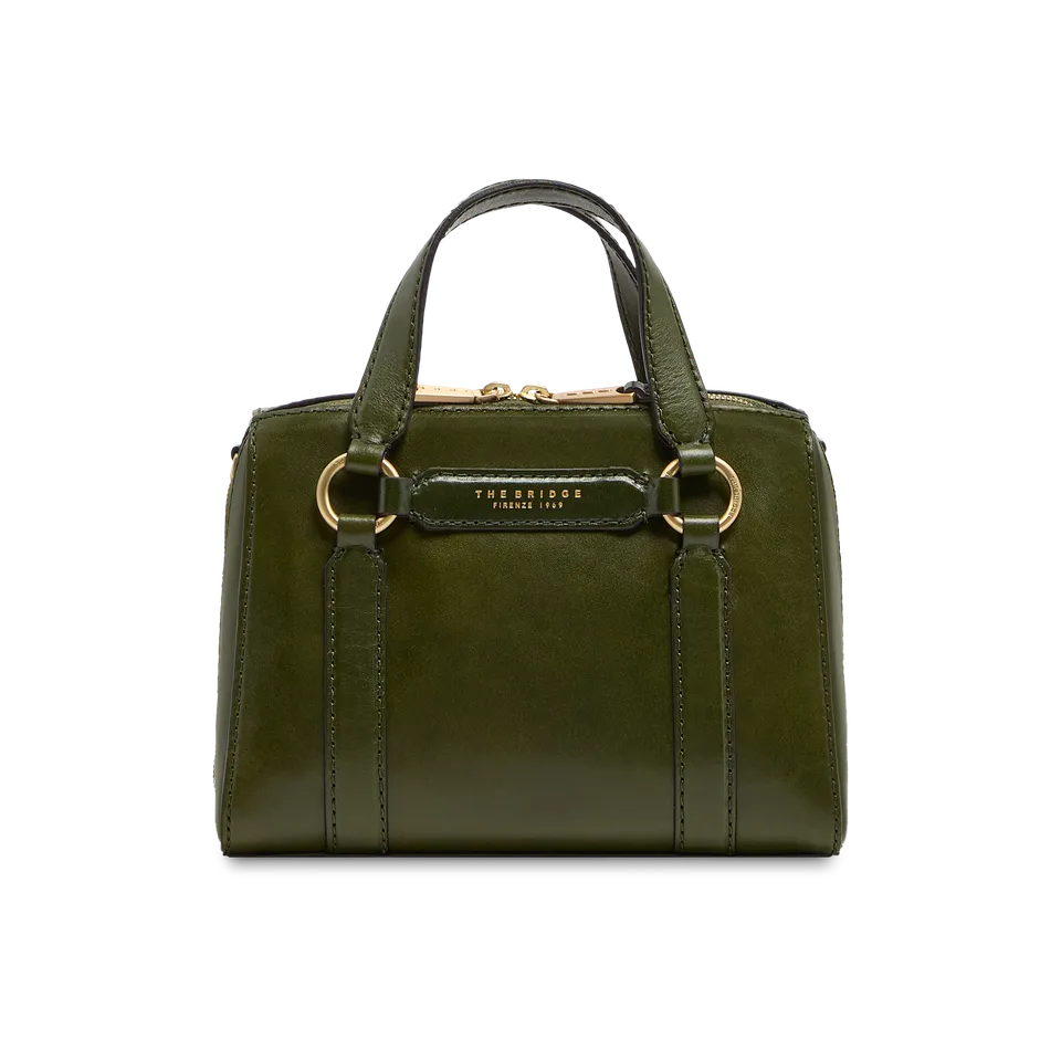 the-bridge-laura-borsa-a-mano-in-pelle-con-tracolla-removibile-maggiorana-oro image 1