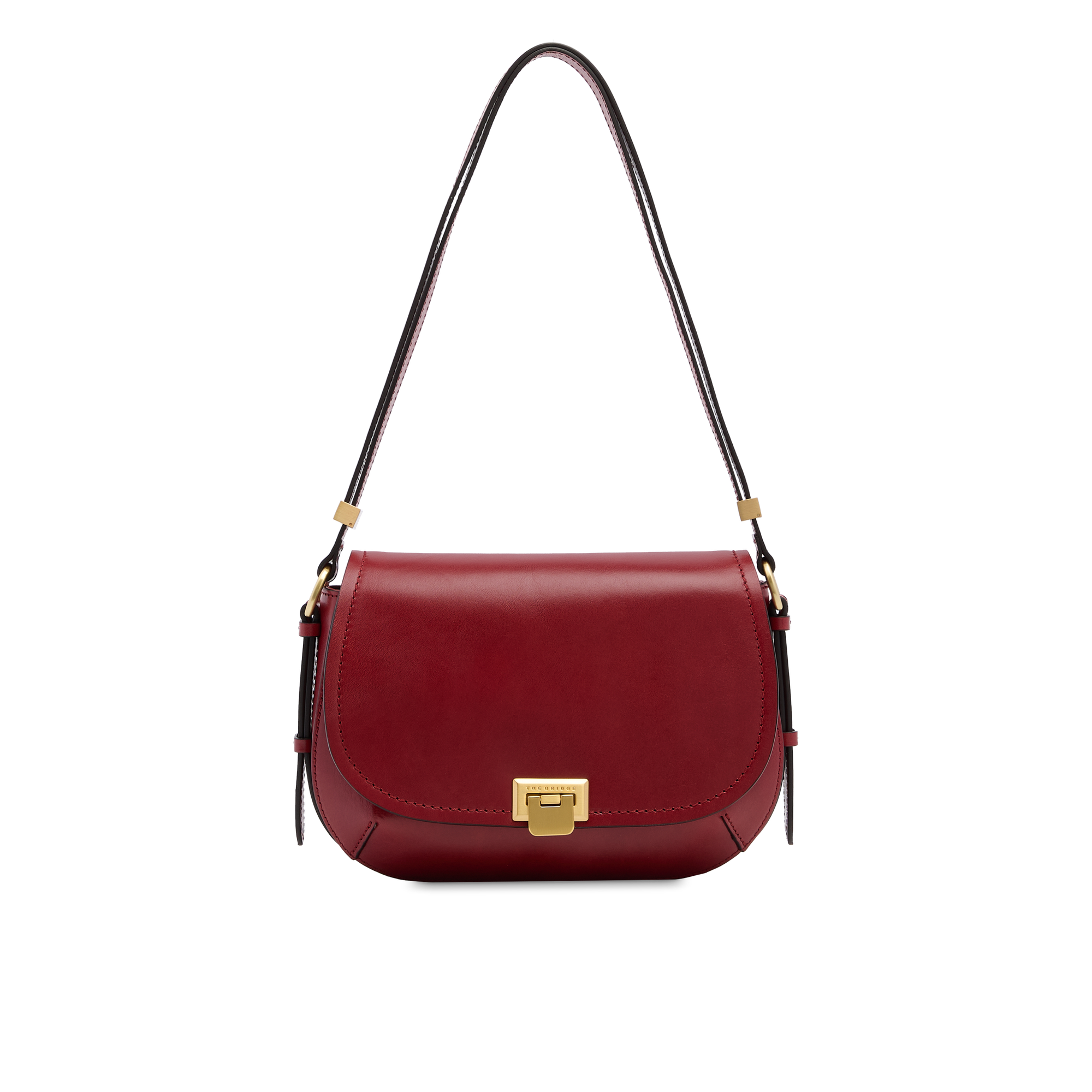 the-bridge-federica-borsa-tracolla-donna-in-pelle-bovina-mattone-oro image 1