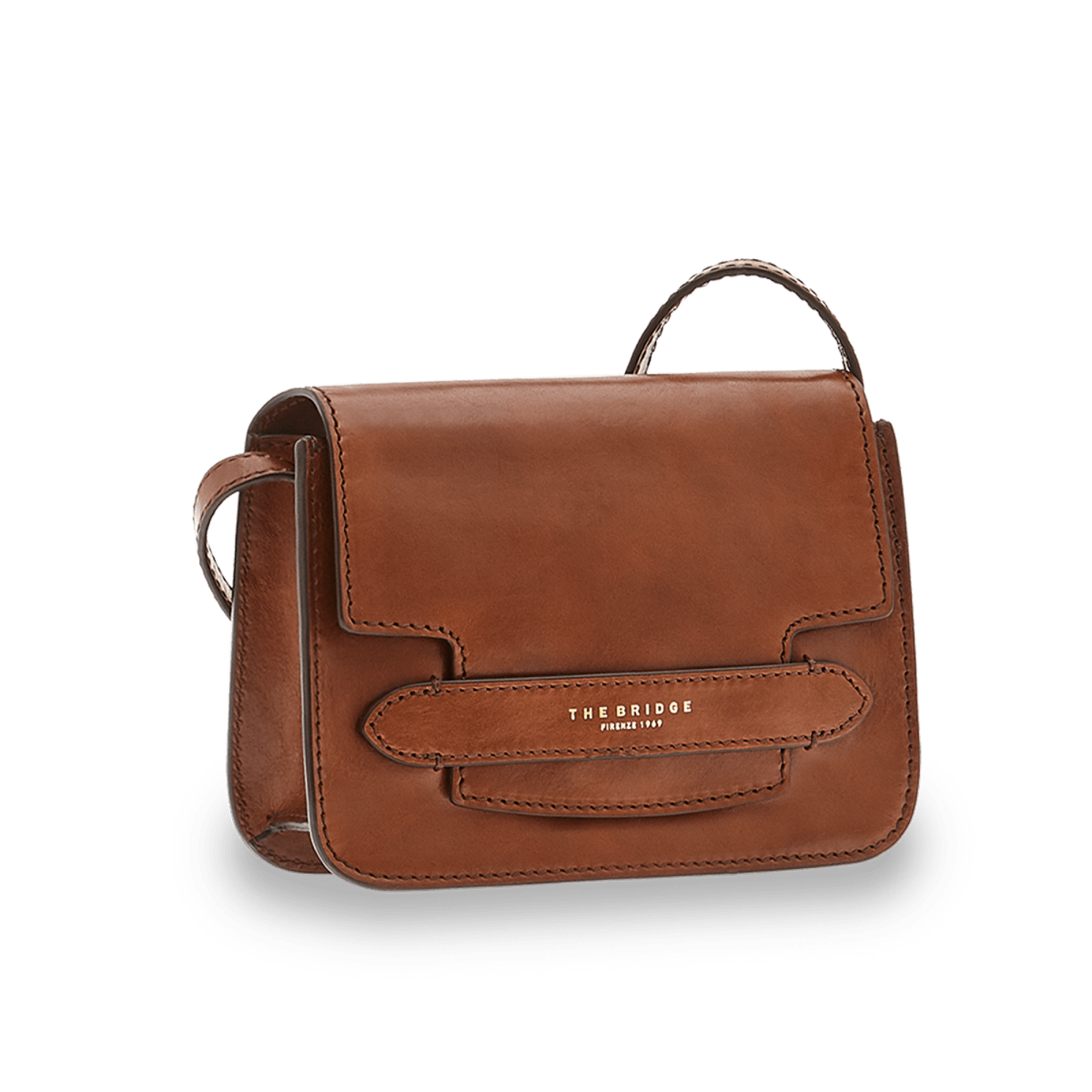 the-bridge-borsa-a-tracolla-in-pelle-marrone-strutturata-capiente image 2
