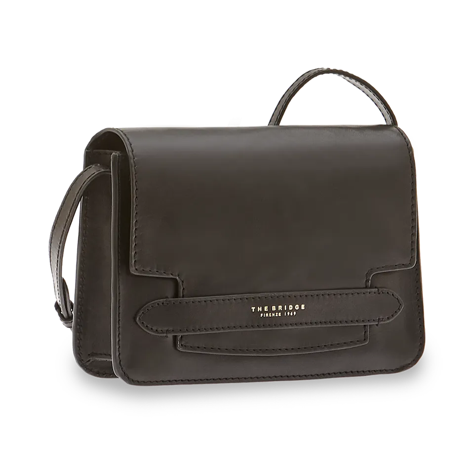 the-bridge-borsa-tracolla-pelle-donna-nera-strutturata image 1