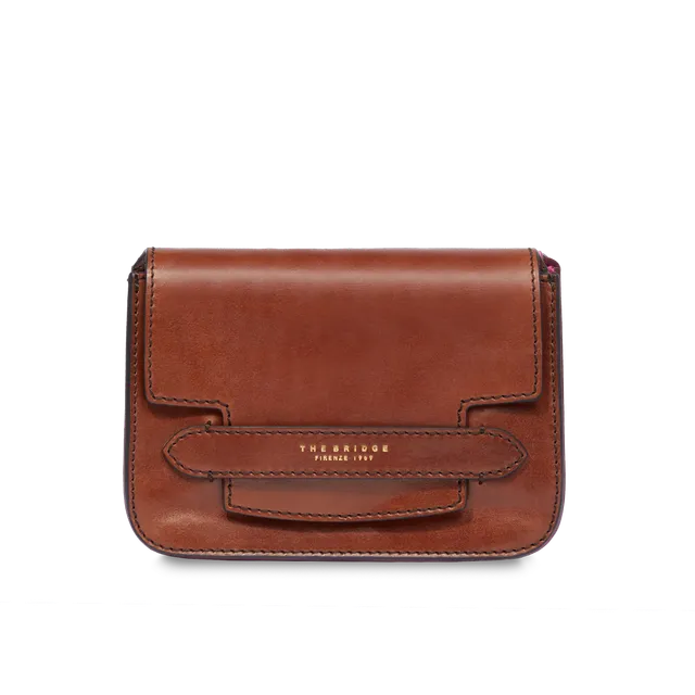 the-bridge-borsa-a-tracolla-in-pelle-marrone-strutturata-capiente image 1