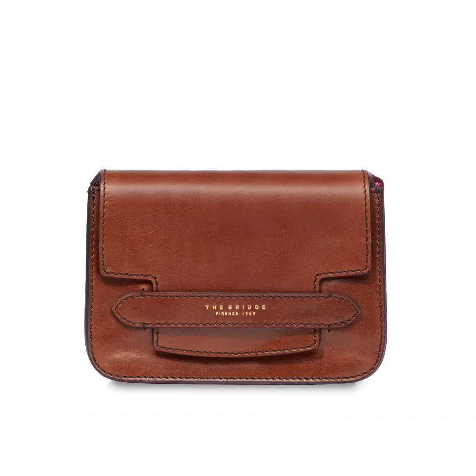 the-bridge-borsa-a-tracolla-in-pelle-marrone-strutturata-capiente image 1