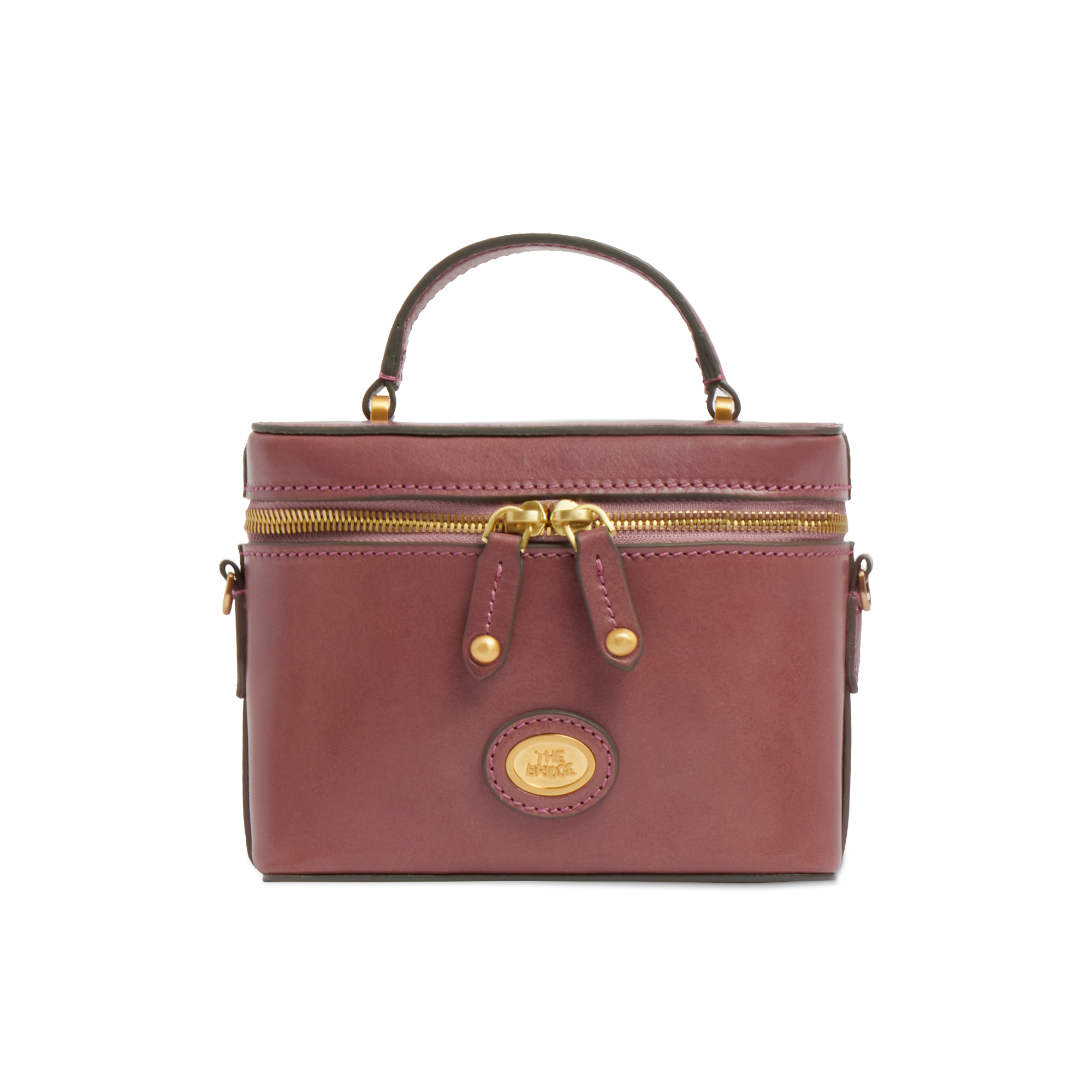 the-bridge-mini-bauletto-in-pelle-story-donna-con-manico-gioiello-orchidea-oro image 1