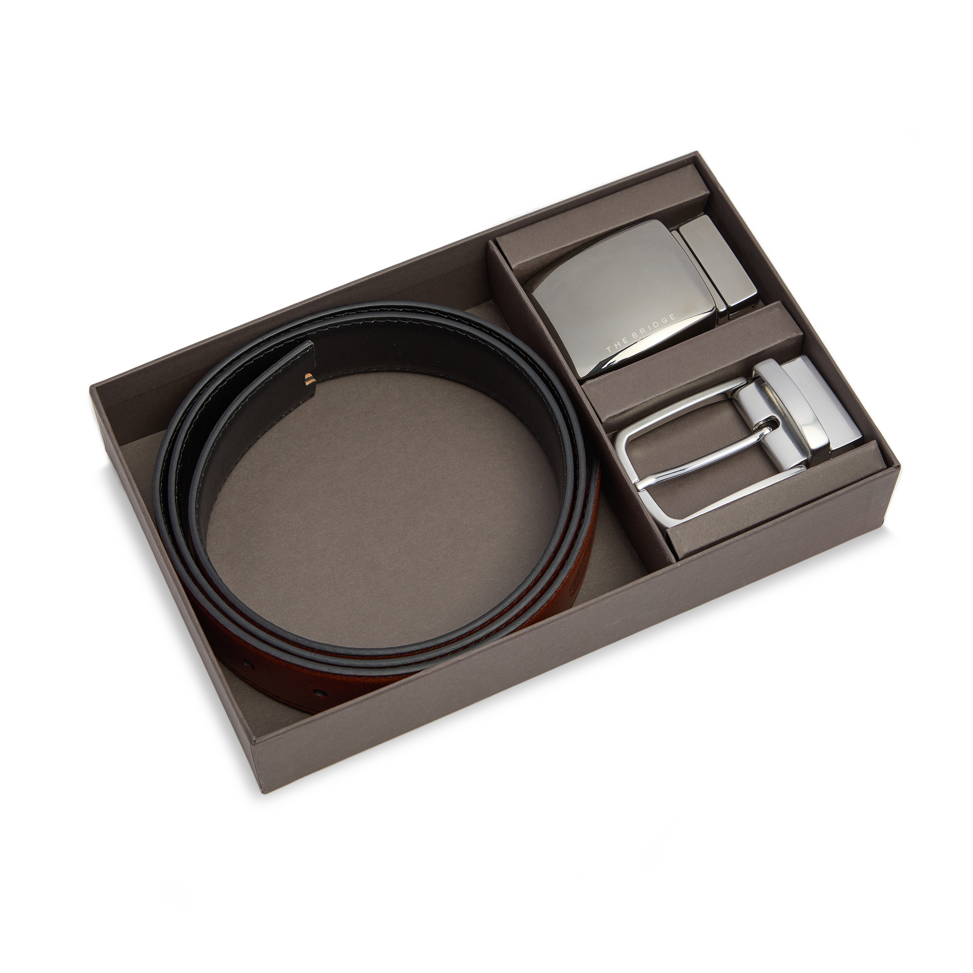 the-bridge-brunelleschi-cintura-uomo-in-pelle-reversibile-marrone-nero image 1