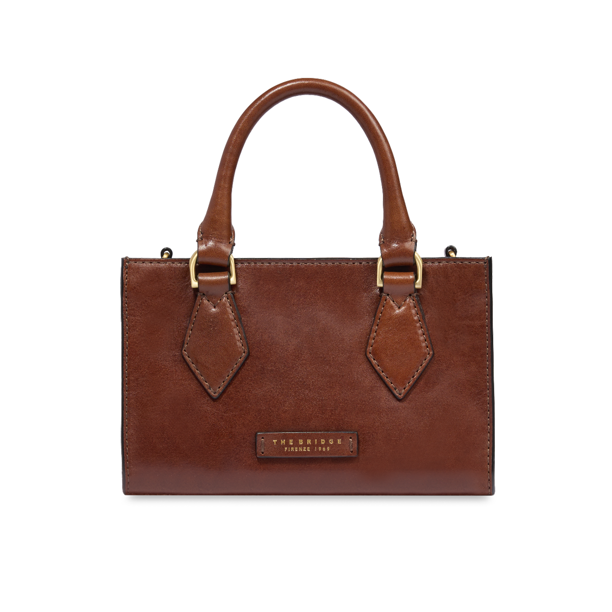 the-bridge-ida-borsa-a-mano-pelle-marrone-con-tracolla-removibile image 1