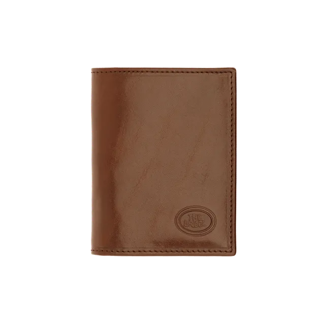the-bridge-story-portacarte-uomo-in-pelle-marrone-oro image 1
