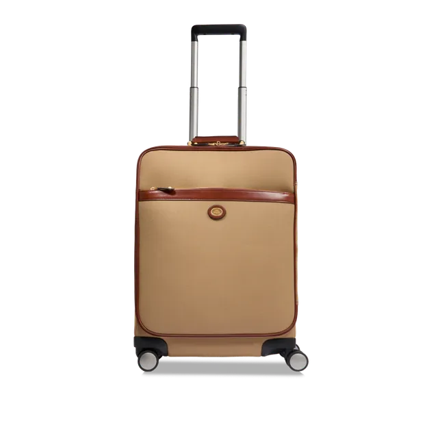 the-bridge-story-trolley-in-pelle-e-tessuto-naturale-marrone-oro image 1