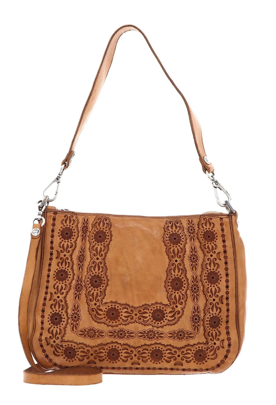 campomaggi-agnese-borsa-a-tracolla-pochette-in-pelle-cammello-marrone-chiaro image 1