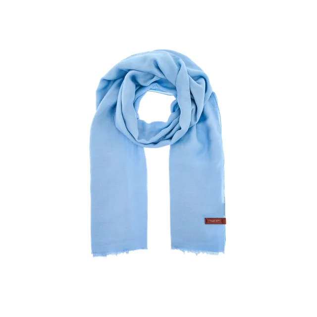 the-bridge-stola-donna-in-viscosa-cotone-azzurro-acqua-con-oro image 1