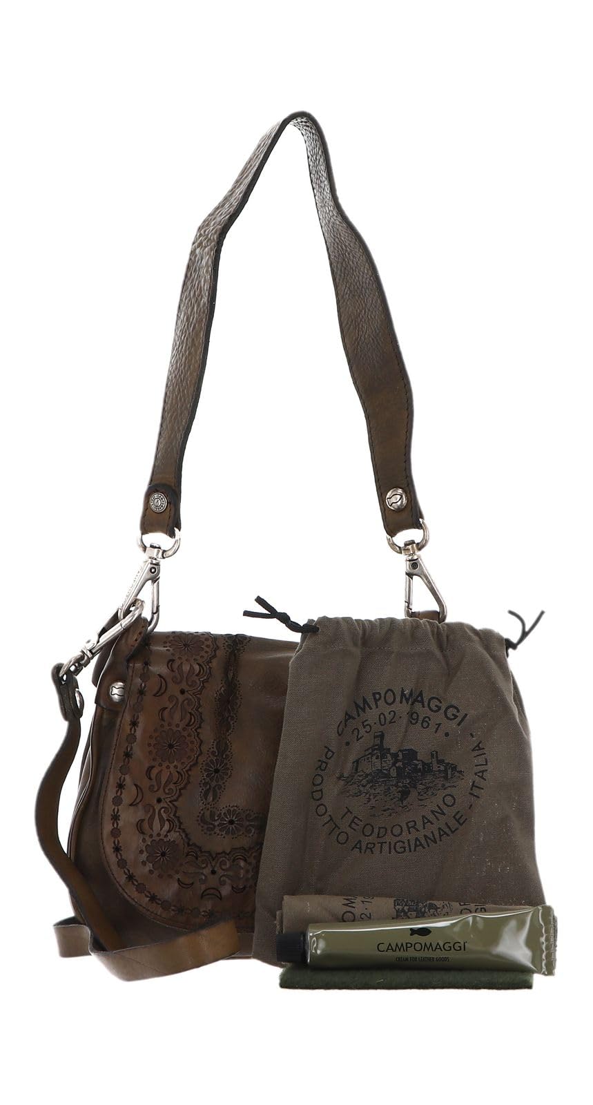 campomaggi-agnese-borsa-a-tracolla-crossbody-small-in-pelle-verde-militare-oliva image 2