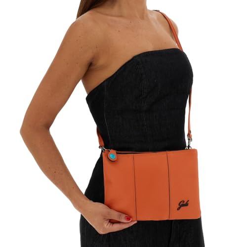 gabs-beyonce-s-pochette-tracolla-donna-in-pelle-bull-black-orange image 8
