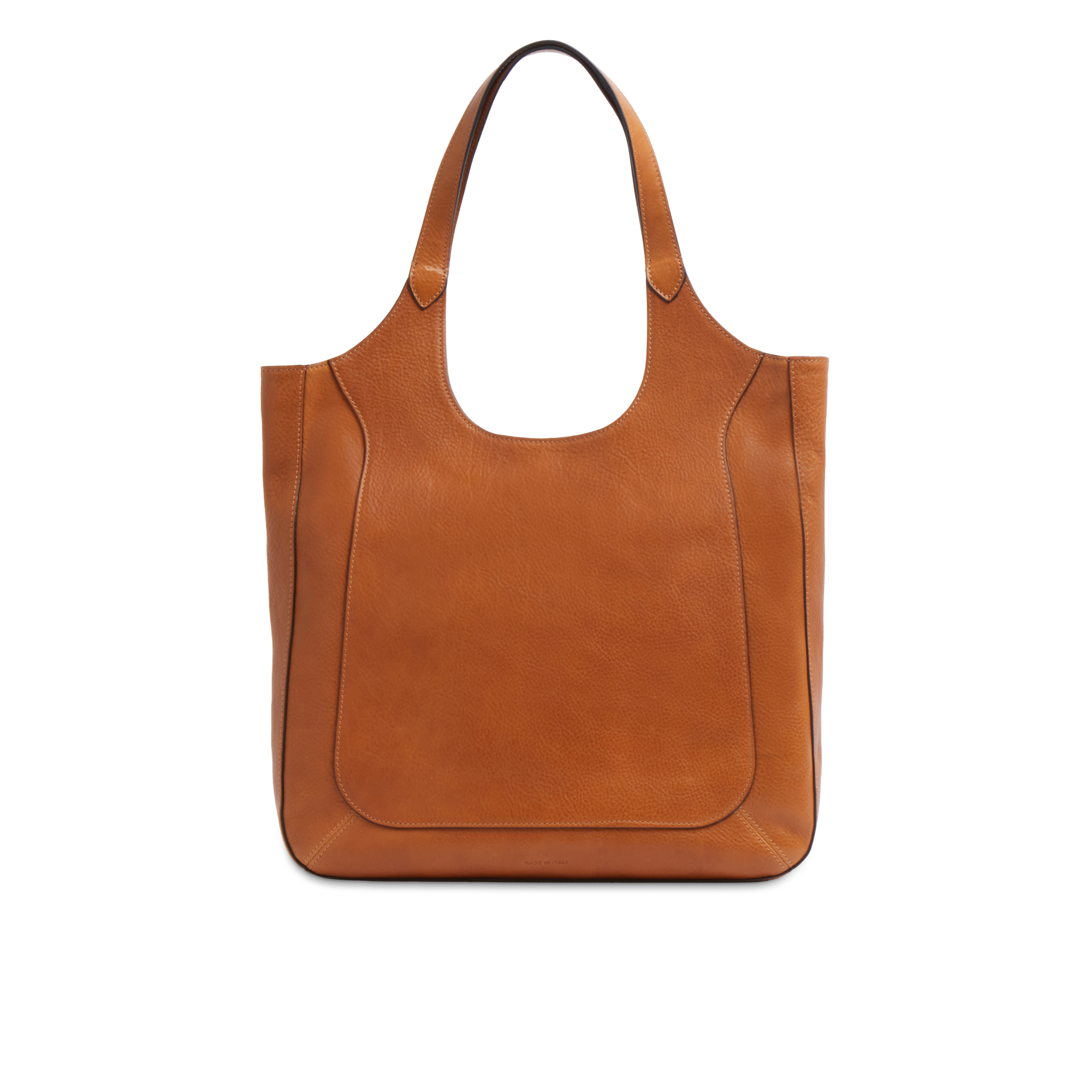 the-bridge-luce-soft-borsa-hobo-in-pelle-cognac-con-zip-frontale image 3