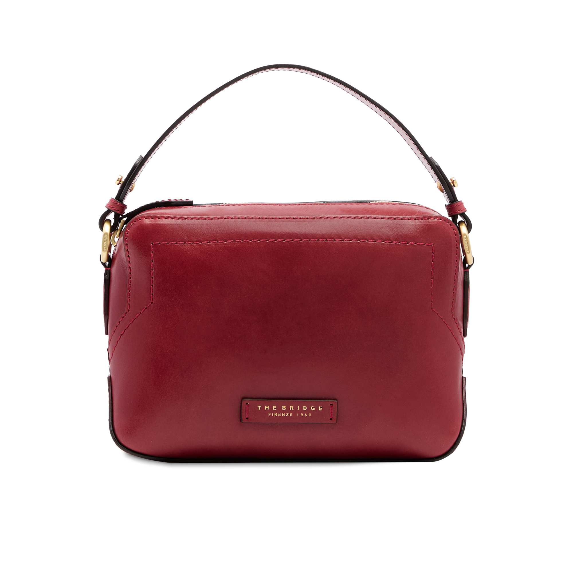 the-bridge-larissa-camera-case-borsa-tracolla-pelle-mattone-con-zip image 1