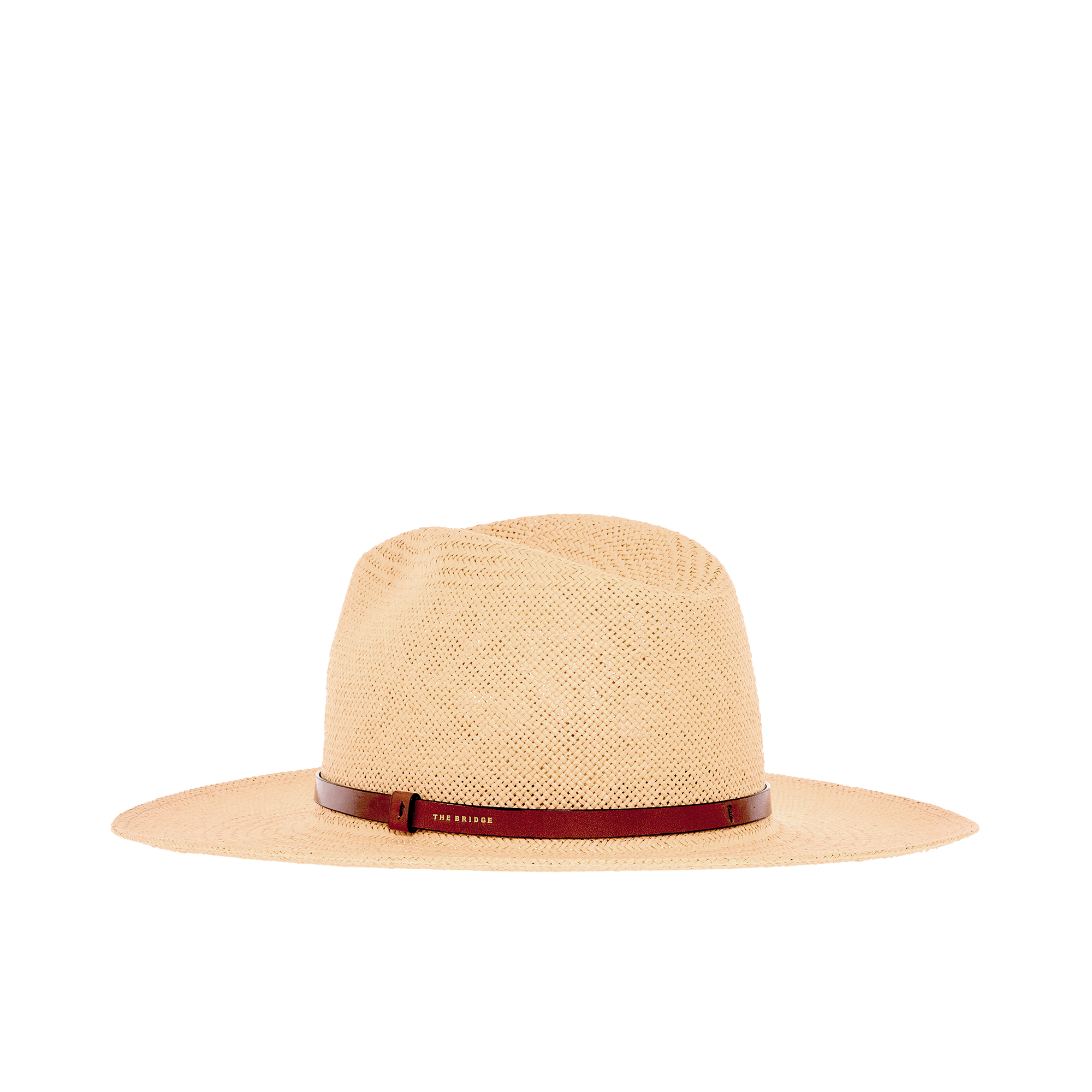 the-bridge-cappello-in-paglia-naturale-con-dettaglio-in-pelle-oro image 1