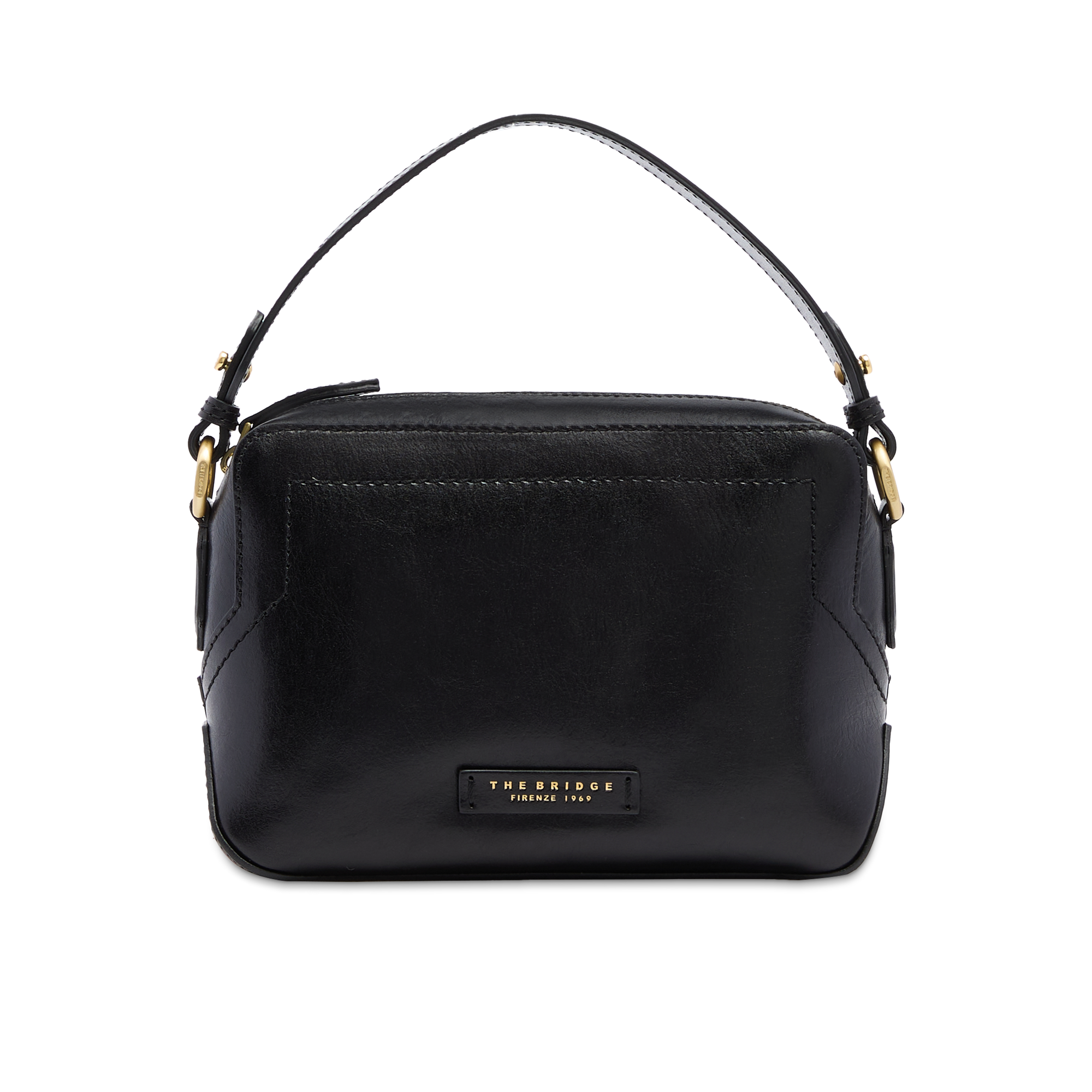 the-bridge-larissa-borsa-tracolla-camera-case-zip-in-pelle-nero-oro image 1