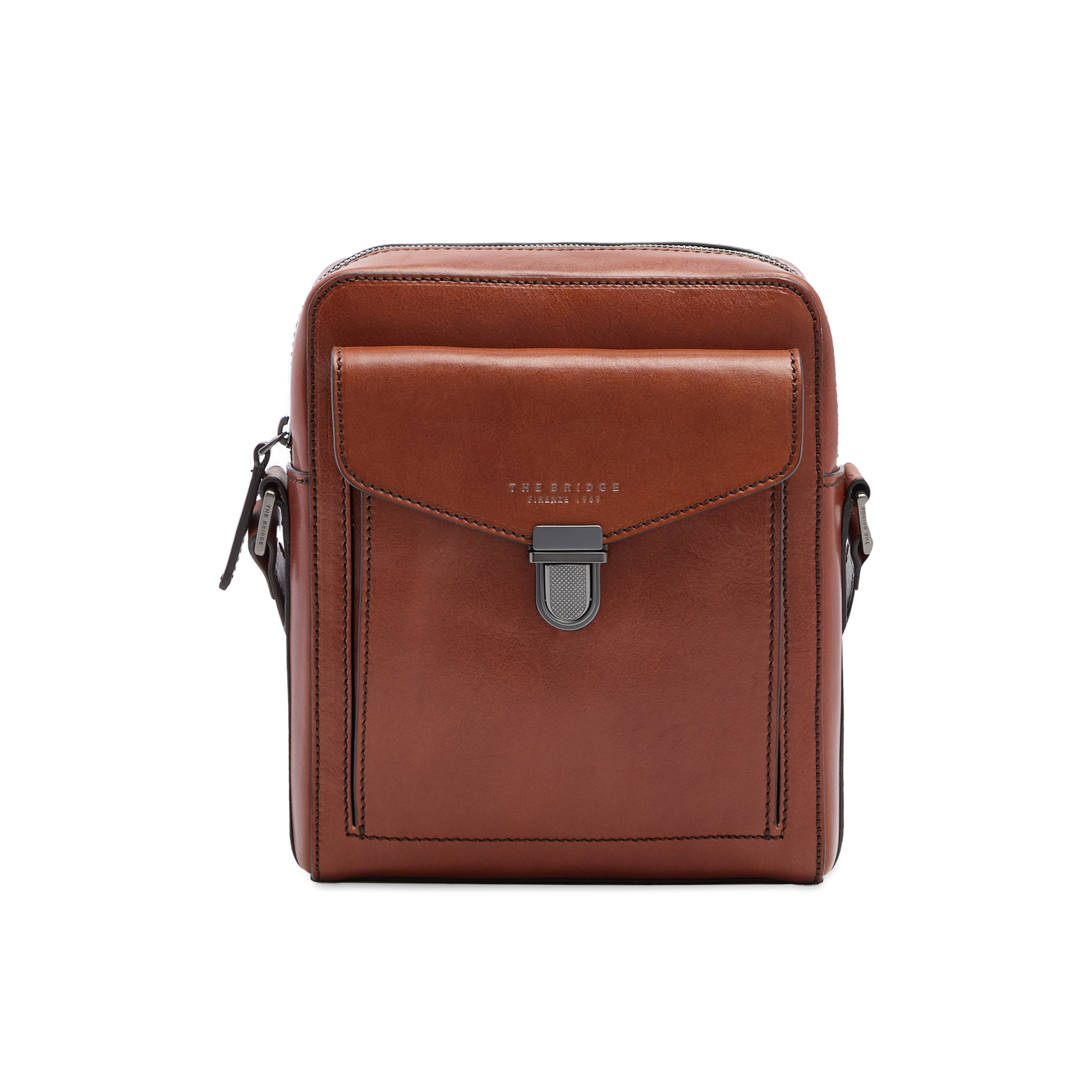 the-bridge-1980-borsa-tracolla-in-pelle-uomo-marrone image 1