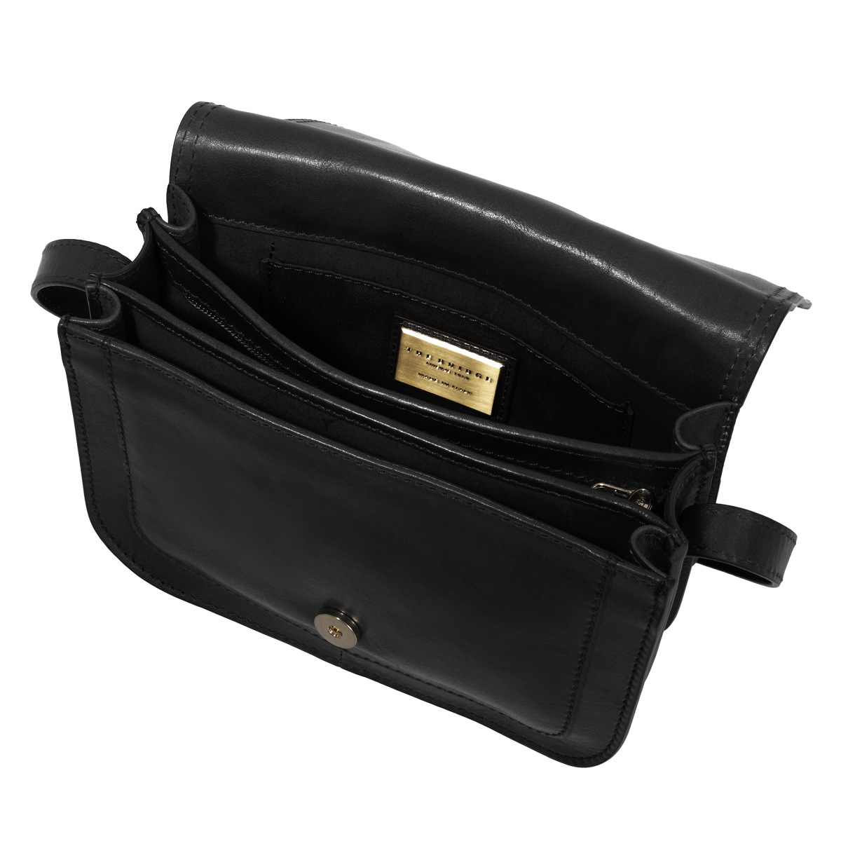 the-bridge-story-borsa-in-pelle-a-tracolla-a-scomparti-nero-oro image 4
