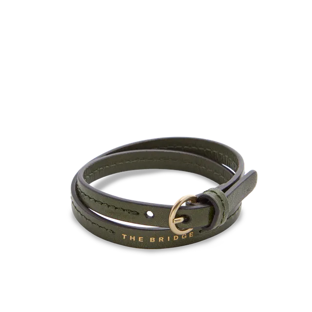the-bridge-braccialetto-in-pelle-maggiorana-con-oro-uomo-donna image 1