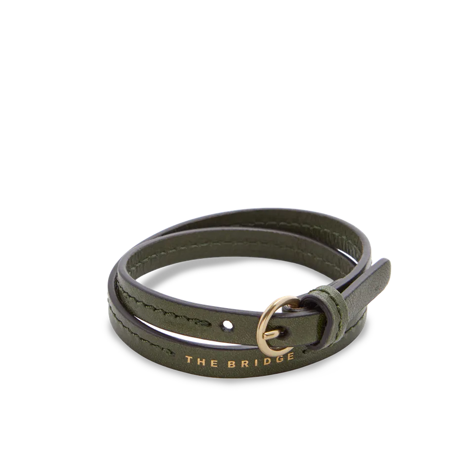 the-bridge-braccialetto-in-pelle-maggiorana-con-oro-uomo-donna image 1