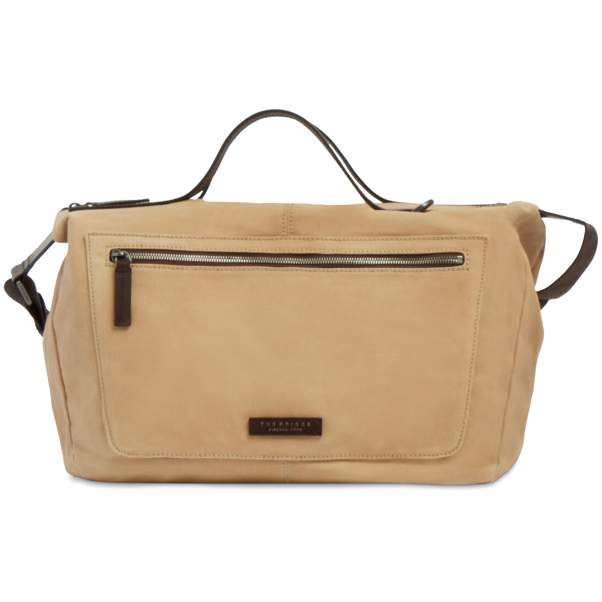 the-bridge-igor-duffle-borsone-viaggio-uomo-in-pelle-e-tessuto-naturale-testa-di image 1