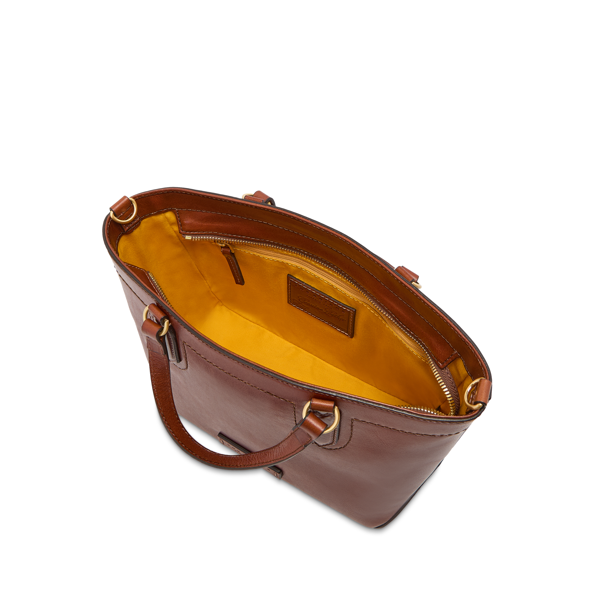 the-bridge-larissa-borsa-a-mano-in-pelle-con-tracolla-removibile-marrone-oro image 5