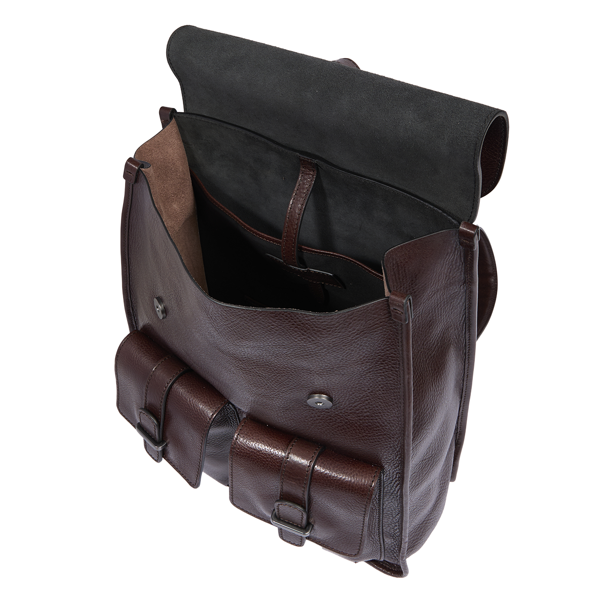 the-bridge-isaia-zaino-in-pelle-uomo-con-patta-e-doppie-tasche-frontali image 4