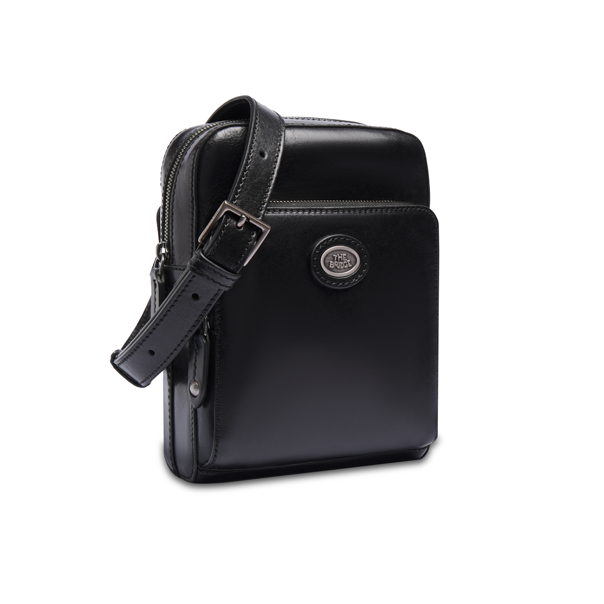 the-bridge-story-uomo-tracolla-in-pelle-uomo-con-zip-frontale-nero image 2