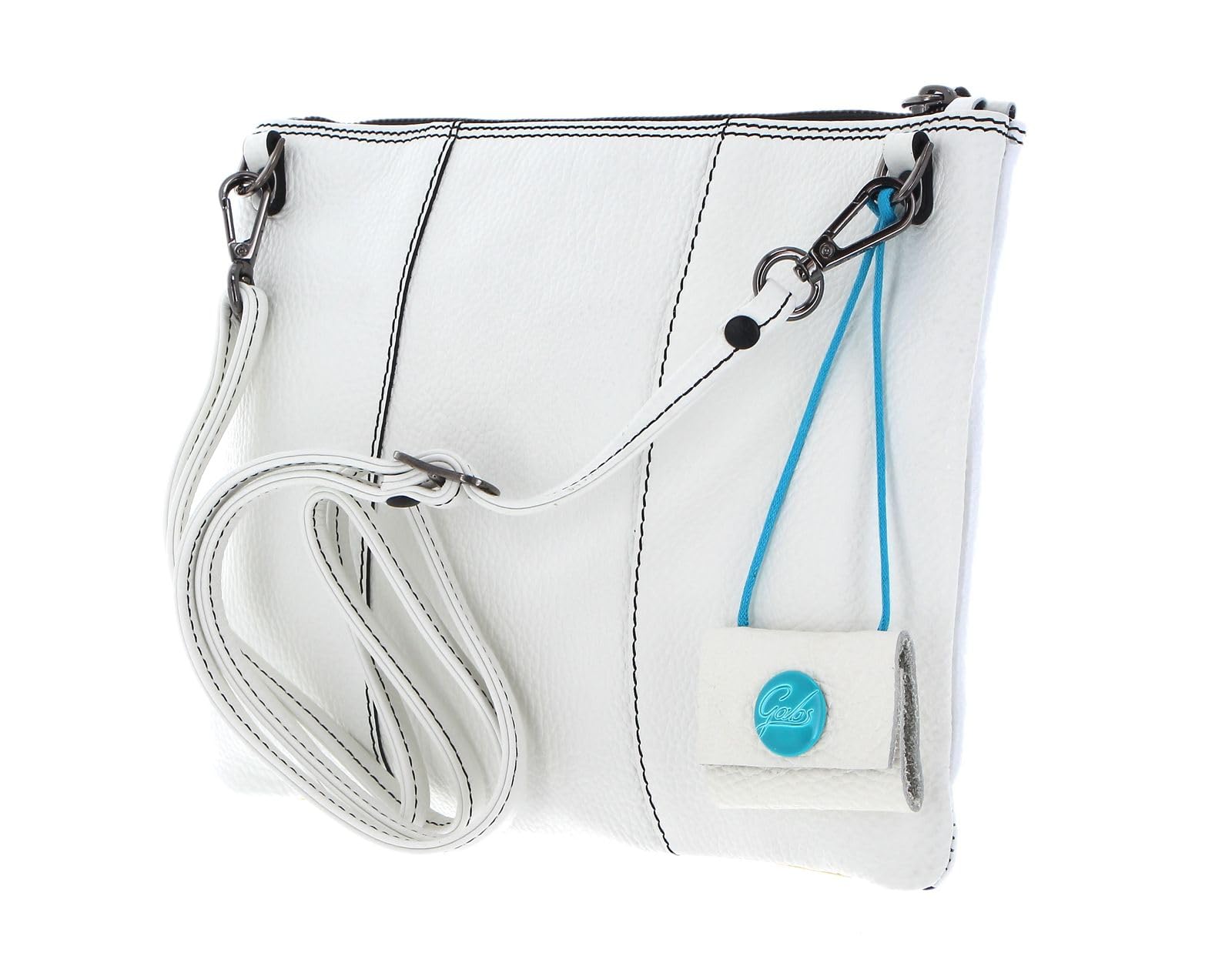 gabs-beyonce-pochette-m-multirighe-ruga-bicolor-black-toni-freddi-bianco-ottico- image 4