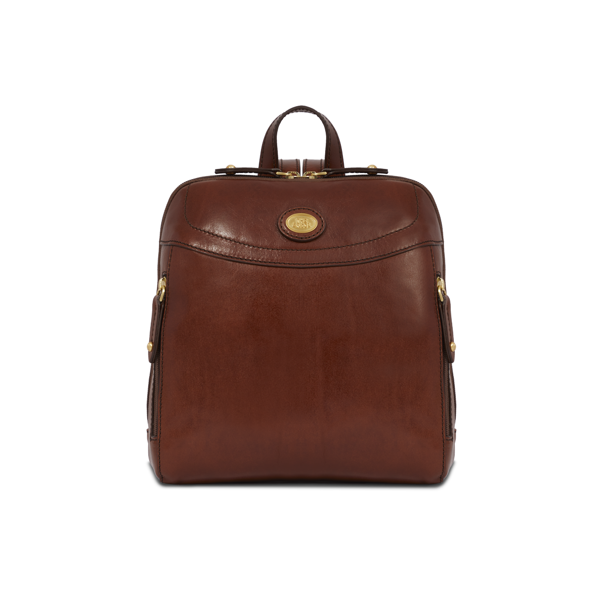 the-bridge-story-zaino-donna-piccolo-in-pelle-marrone-oro image 1