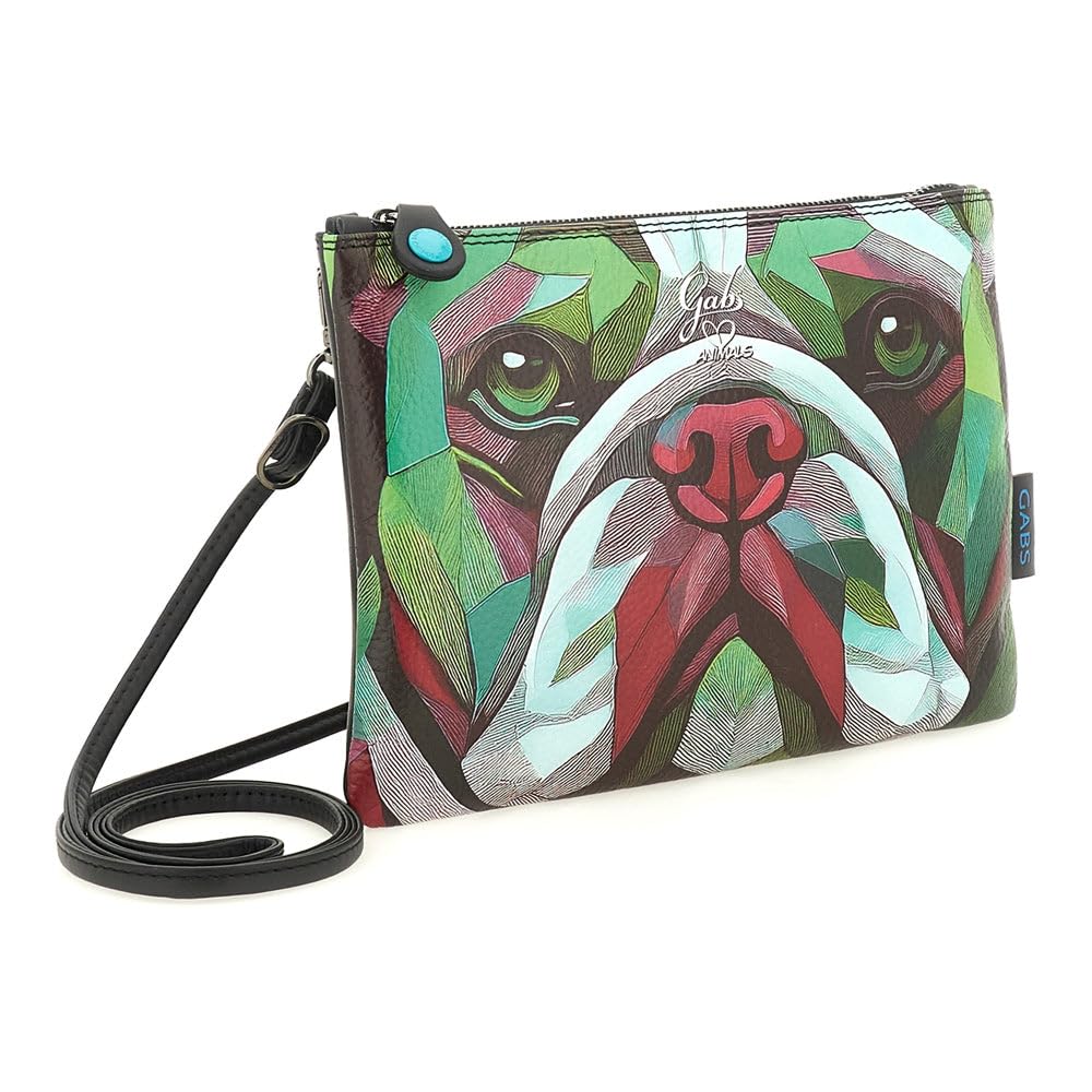 gabs-beyonce-m-pet-pochette-tracolla-in-pelle-bulldog-verde image 5