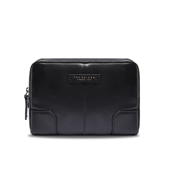 the-bridge-vespucci-pochette-uomo-in-pelle-con-zip-nero-rutenio image 1