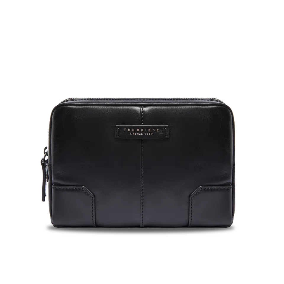 the-bridge-vespucci-pochette-uomo-in-pelle-con-zip-nero-rutenio image 1