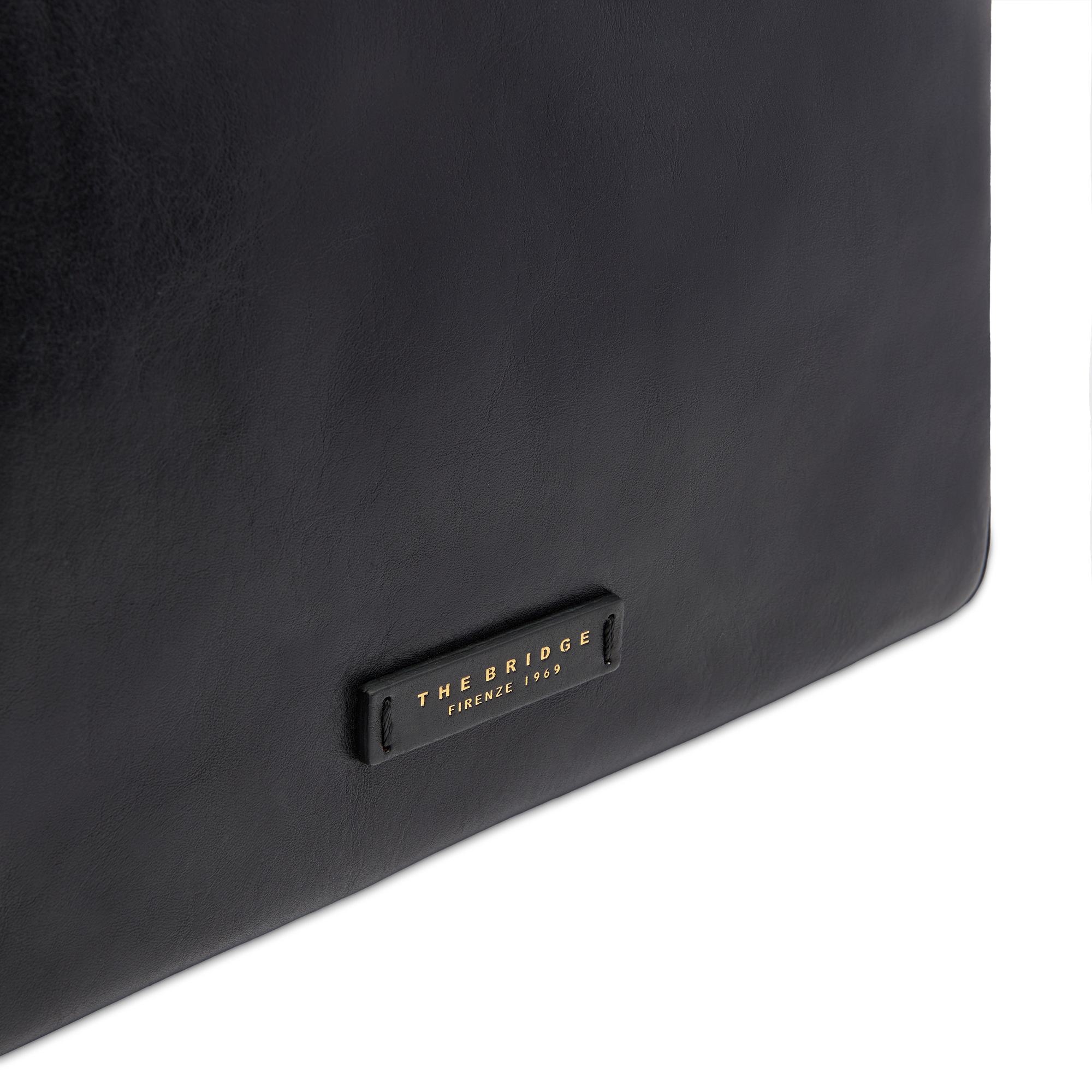 the-bridge-larissa-borsa-shopper-in-pelle-donna-nero-con-oro image 5